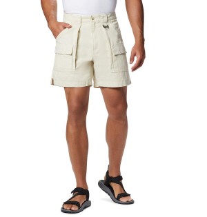 Beige Men's Columbia PFG Brewha II Shorts | 0398-KXLIR