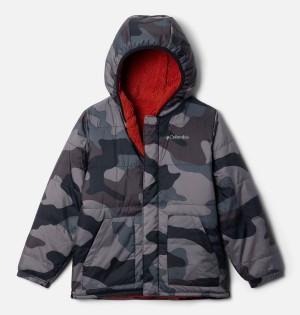 Black Kids' Columbia Big Fir Reversible Jacket | 4759-OUMPY