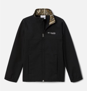 Black Kids' Columbia PHG Ascender Softshell Jacket | 9652-XUABC