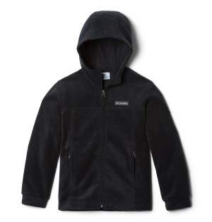 Black Kids' Columbia Steens Mountain II Fleece Hooded Jacket | 4570-VWOXC