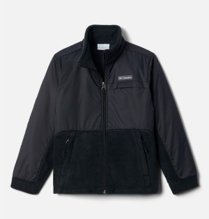 Black Kids' Columbia Steens Mountain Overlay Fleece Jacket | 6289-HEQJY