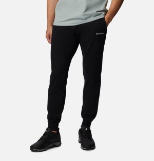 Black Men's Columbia CSC Logo Fleece Jogger II Pants | 8065-TEGCV