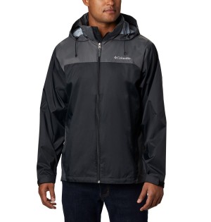 Black Men's Columbia Glennaker Lake Rain Jacket | 0785-OYGWT