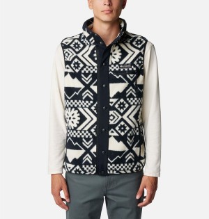 Black Men's Columbia Helvetia Sherpa Fleece Vest | 0216-TYXKM