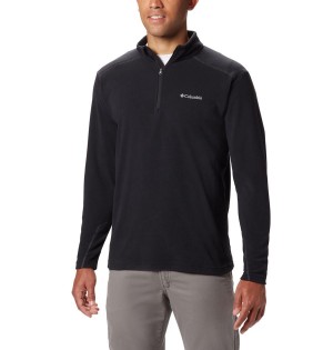 Black Men's Columbia Klamath Range II Half Zip Fleece Pullover | 4723-OSQCW