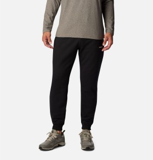 Black Men's Columbia Marble Canyon Heavyweight Fleece Pants | 4860-IUPLX