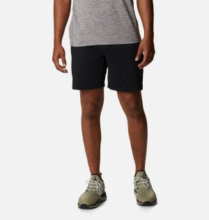 Black Men's Columbia Tech Trail Knit Shorts | 0714-VIRGZ