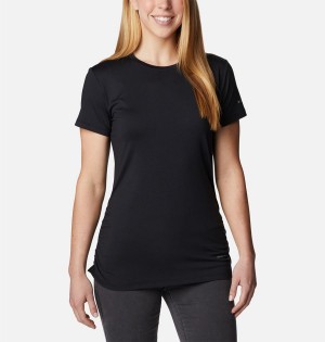 Black Women's Columbia Leslie Falls Short Sleeve T-Shirt | 5937-PWODQ