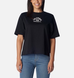 Black Women's Columbia North Cascades Relaxed T-Shirt | 2503-IONRG