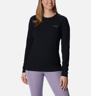 Black Women's Columbia Omni Heat Infinity Baselayer Crew T-Shirt | 6841-RVZSJ