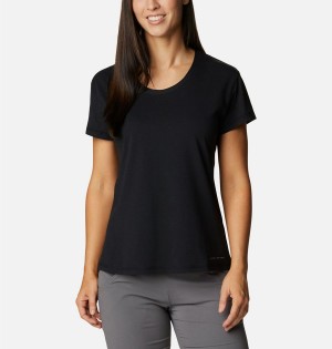 Black Women's Columbia Sun Trek T-Shirt | 3127-PRDKC