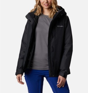 Black Women's Columbia Whirlibird IV Interchange Ski Jacket | 4682-KICQM