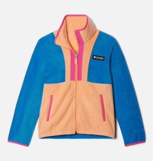 Blue Kids' Columbia Back Bowl Full Zip Fleece Jacket | 7431-ALTBE