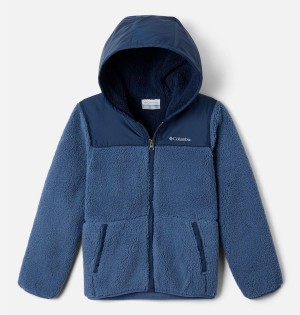 Blue Kids' Columbia PHG Rugged Ridge Hooded Overlay Jacket | 9436-JDSRV