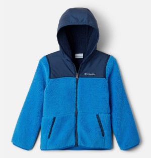 Blue Kids' Columbia PHG Rugged Ridge Hooded Overlay Jacket | 9358-YTUZM