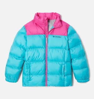 Blue Kids' Columbia Puffect Jacket | 8649-AMSOV