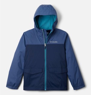 Blue Kids' Columbia Rain-Zilla Jacket | 0315-OTQUP