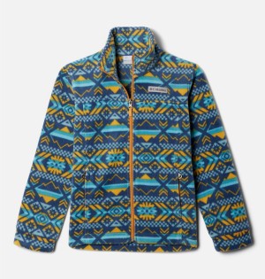 Blue Kids' Columbia Zing III Printed Fleece Jacket | 2590-XDUGT