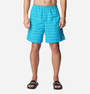 Blue Men's Columbia PFG Super Backcast Water Shorts | 5029-ZSJBH