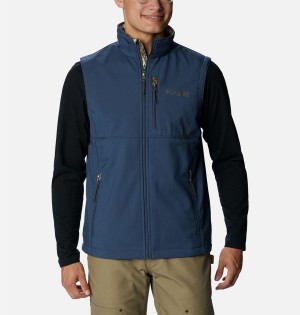 Blue Men's Columbia PHG Ascender Softshell Vest | 7982-RFYBW