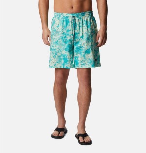 Blue Men's Columbia Summertide Stretch Printed Shorts | 6518-EDRNT