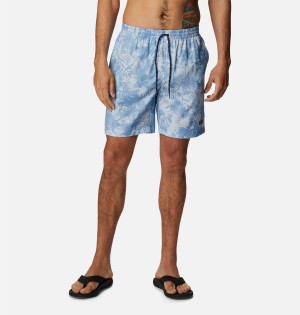 Blue Men's Columbia Summertide Stretch Printed Shorts | 8954-FIXKH