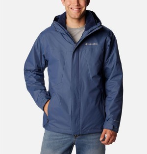 Blue Men's Columbia Tunnel Falls Interchange 3 In 1 Jackets | 2631-DQPSF