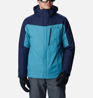 Blue Men's Columbia Whirlibird IV Interchange Ski Jacket | 0253-ILZBC