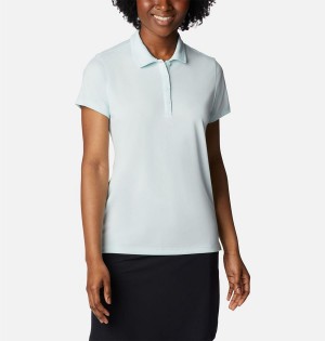 Blue Women's Columbia Birdie Golf Polo T-Shirt | 8526-DFKOJ