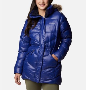 Blue Women's Columbia Peak to Park Mid Insulated Puffer Jacket | 7129-RTKSE