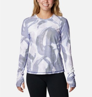 Blue Women's Columbia Sun Deflector Summerdry Long Sleeve T-Shirt | 1968-CUBYH