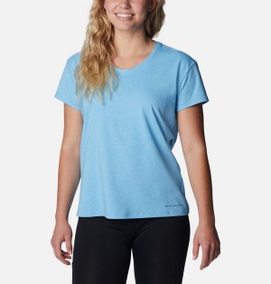 Blue Women's Columbia Sun Trek T-Shirt | 1658-TJRWN