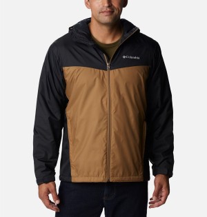 Brown Men's Columbia Glennaker Sherpa Lined Rain Jacket | 1395-MXDQO