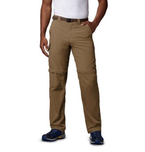 Brown Men's Columbia Silver Ridge Convertible Pants | 0429-QJVWU