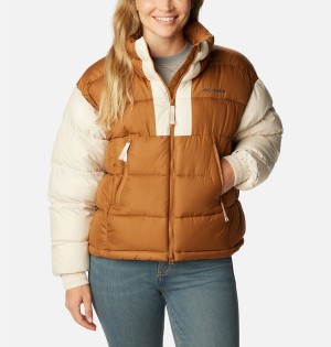 Brown Women's Columbia Pike Lake II Cropped Puffer Jacket | 1984-YRJXW