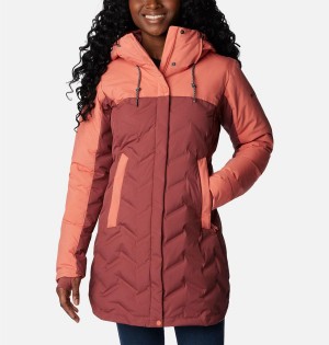 Coral Women's Columbia Mountain Croo II Mid Down Coats | 4296-QDIZB