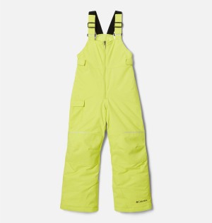 Green Kids' Columbia Adventure Ride Insulated Ski Bib Pants | 1380-QYUGR