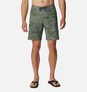 Green Men's Columbia PFG Offshore II Board Shorts | 8297-CIADR