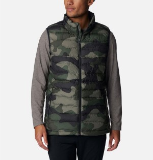 Green Men's Columbia Powder Lite Vest | 4263-KGNVB