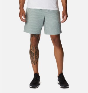 Green Men's Columbia Sage Springs Linen Shorts | 1864-JDFYV