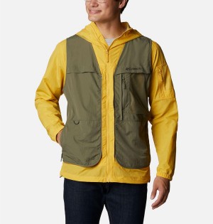 Green Men's Columbia Spring Canyon Wind Interchange Vest | 9185-HSXIG