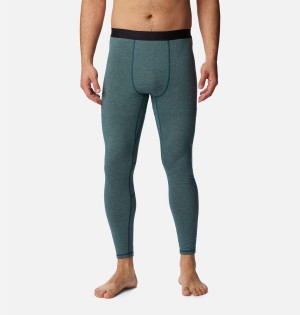 Green Men's Columbia Tunnel Springs Wool Baselayer Tights Pants | 6037-PSKIL