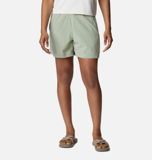 Green Women's Columbia Anytime Flex Shorts | 3914-TFDBN