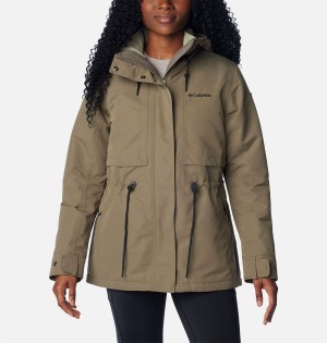 Green Women's Columbia Drop Ridge Interchange 3 In 1 Jackets | 4809-RUONT