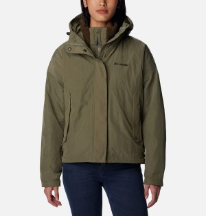 Green Women's Columbia Laurelwoods II Interchange 3 In 1 Jackets | 3549-BSYNJ