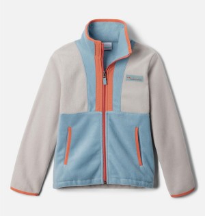 Grey Kids' Columbia Back Bowl Full Zip Fleece Jacket | 0392-ESQRM