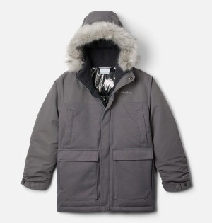 Grey Kids' Columbia Boundary Bay Down Parka Jacket | 3421-GZIJB