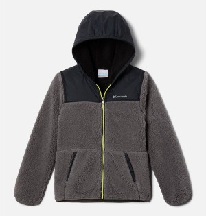 Grey Kids' Columbia PHG Rugged Ridge Hooded Overlay Jacket | 7259-VUPFQ