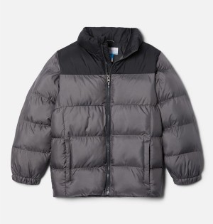 Grey Kids' Columbia Puffect Jacket | 9718-UZJBT