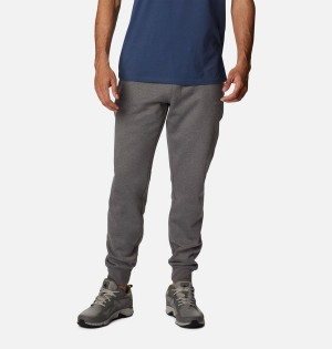 Grey Men's Columbia CSC Logo Fleece Jogger II Pants | 5261-XAPWL